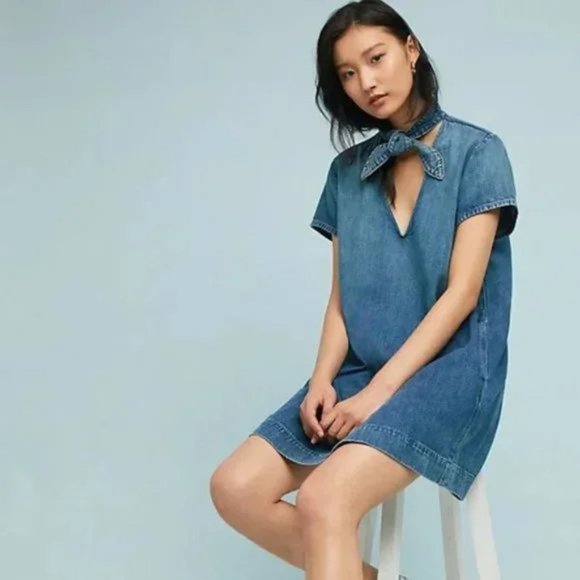 AMO Denim Tunic Dress - Picture 1 of 11